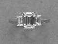 Emerald Cut Diamond Engagement Ring Emerald Cut Diamond Engagement Ring